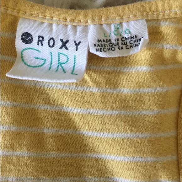 Roxy Girl Striped Yellow Tank Top - Picture 4 of 4